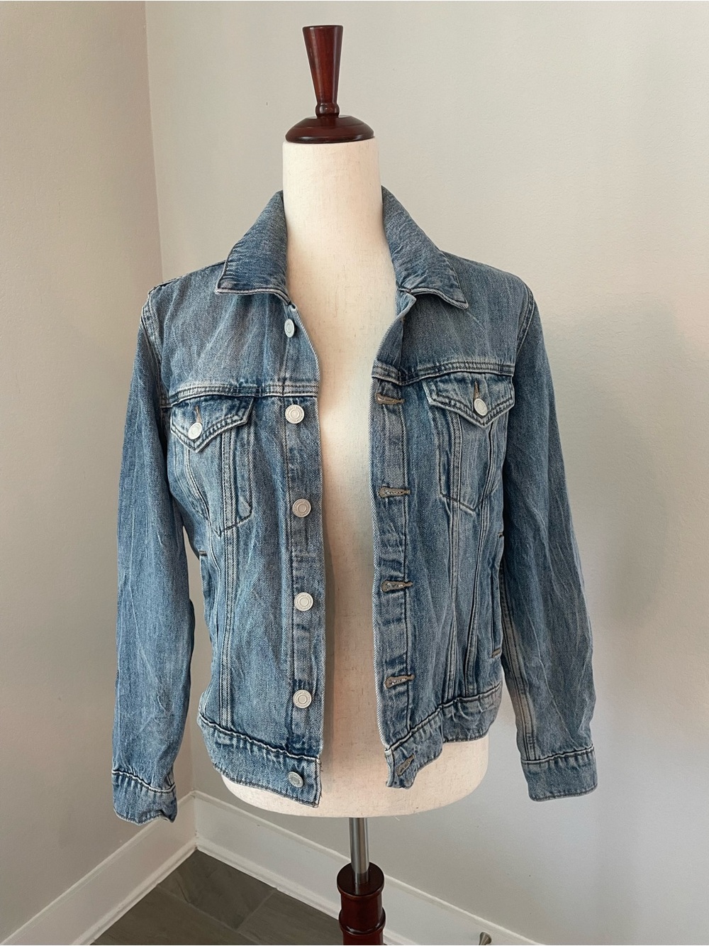 Lucky Brand Tomboy Trucker Denim Jean Jacket Medium Wash Womens